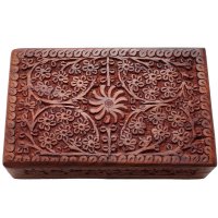 Box "K.T." aus Palisanderholz, 20x12 cm