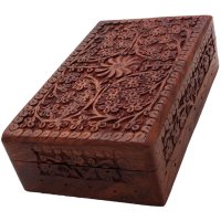 Box "K.T." aus Palisanderholz, 20x12 cm