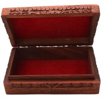 Box "K.T." aus Palisanderholz, 20x12 cm