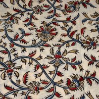 Kalamkari- Bandanatuch, 55x55 cm. Rankenmotive