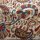 Kalamkari- Bandanatuch, 55x55 cm. Rot Blau mit Pesley
