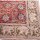 Kalamkari- Bandanatch, 55x55 cm. Rot mit Blumen und Elefanten
