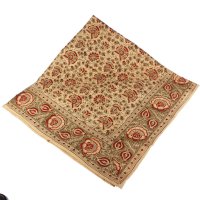 Kalamkari Tuch 110x110cm, ohne Blau