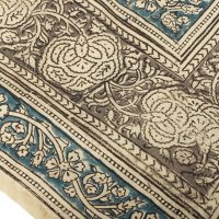 Kalamkari Tuch 110x110cm, Indigo Blue