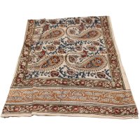 Kalamkarischals aus Baumwolle, 35x180 cm Gelb mit Pesleymuster