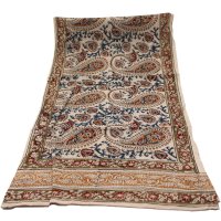 Kalamkarischals aus Baumwolle, 35x180 cm Gelb mit Pesleymuster