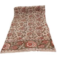 Kalamkarischals aus Baumwolle35x180 cm Blumenmotive ohne Indigoblau
