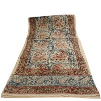 Kalamkarischals aus Baumwolle,35x180 cm Rot-Blau Pesley