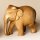 Elefant, einfach geschnitzt, R&uuml;ssel unten, 6,25 cm