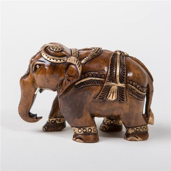Elefant, geschm&uuml;ckt, dunkel, 7,5 cm