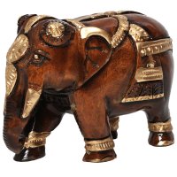 Elefant, geschmückt, dunkel, 7,5 cm
