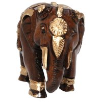 Elefant, geschmückt, dunkel, 7,5 cm