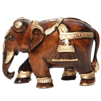 Elefant, geschmückt, dunkel, 7,5 cm