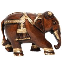 Elefant, geschmückt, dunkel, 7,5 cm