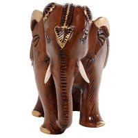 Elefant, geschmückt, dunkel, 10 cm