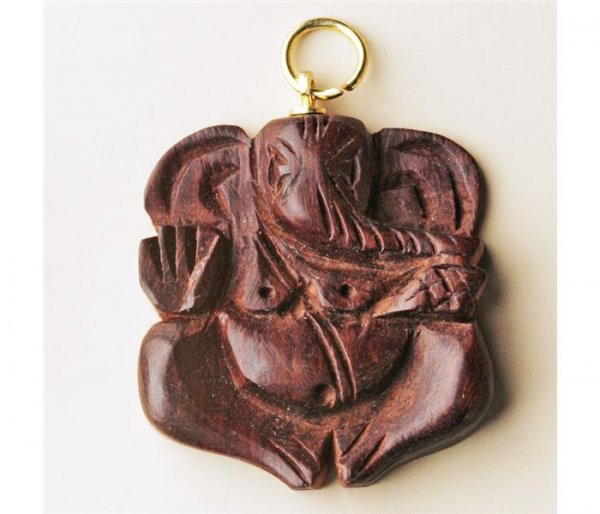 Anhänger aus Rotholz: Appuganesha, 2,5 cm.