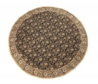 Kalamkari Tischdecke rund,150cm, schwarz