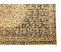 Kalamkari Tagesdecke, Schwarz mit Mandala, ca. 150x220cm