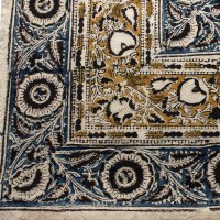Kalamkari Tagesdecke, Schwarz mit Mandala, ca. 150x220cm