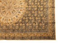 Kalamkari Tagesdecke, Schwarz mit Mandala, ca. 150x220cm