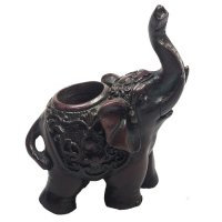 Elefant mit Kerzenhalter, R&uuml;ssel hoch, 7,5 cm