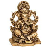 Ganesha auf Thron 10 cm