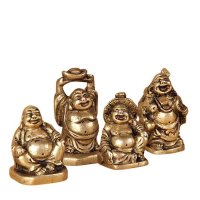 Budai - lachendes Buddha, 4er Set