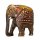 Elefant, R&uuml;ssel unten, handbemalt, 7,5 cm