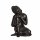 Schlafender Buddha, sitzend aus Polyresin, dunkel, ca 14 cm hoch