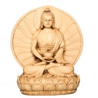Amitabha - Buddha mit dem Sonnenrad, hell, ca 14 cm